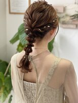 結婚式お呼ばれ編み下ろしアレンジ