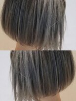 アフェクト 上大岡(affect)&nbsp;黒髪/グレーベージュ/レイヤーロング/前髪パーマ/上大岡