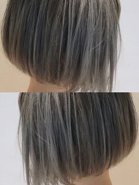 アフェクト 上大岡(affect) 黒髪/グレーベージュ/レイヤーロング/前髪パーマ/上大岡