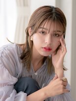 フルショウ 栄店(FURUSHO)&nbsp;くすみベージュハイレイヤーカット顔周りカット カーキベージュ