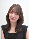 大人鎖骨下ミディアム『上品な顔まわり×くびれヘア』