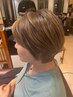 白髪ぼかしハイライト＋カラー＋カット＋泥のヘアエステ(頭皮クレンジング付)