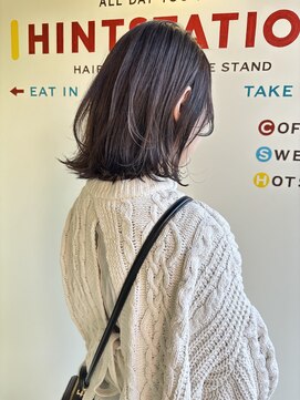 ヒントステーション(HINTSTATION) 〈浅草 半個室〉ニュアンスボブ/ラベンダーグレージュ