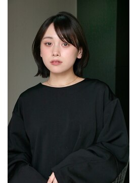 ガーデン オオタカノモリ(garden otakanomori) 簡単スタイリングギリギリ結べる大人の外ハネくびれボブ/暗髪