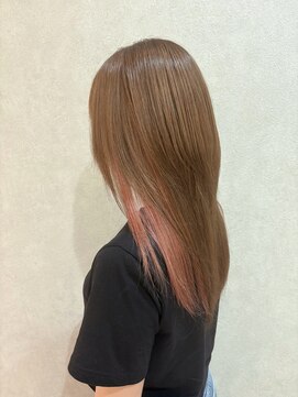 コモン 豊山(common) ミルクティーベージュ×インナーサーモンピンク