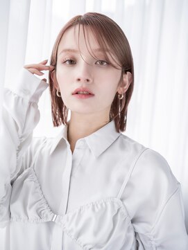 アルバム 池袋(ALBUM) ボブオリーブベージュ前髪カットおくれ毛_F60922