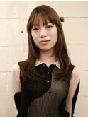 透明感ミディアム大人美人ハッシュカットミディアムレイヤー