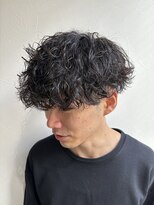 アンド グラフ(& Graph.) 波巻きパーママッシュツーブロックメンズパーマ