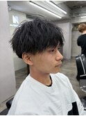 メンズマッシュツーブロックシースルーマッシュマッシュウルフ