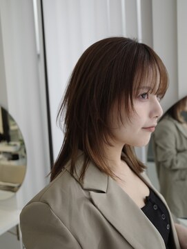 ヌヌ 渋谷 原宿 明治神宮前(nunu) レイヤーカットウルフカットボブグレージュオリーブべージュ