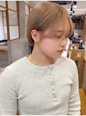 ハイベージュショート【20代30代/イルミナカラー/髪質改善】