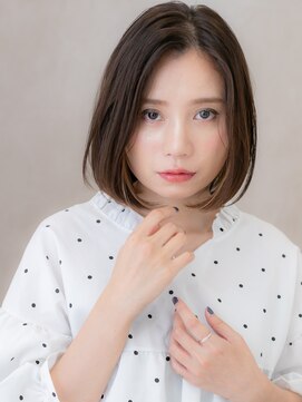 カバーヘア ブリス 戸田公園西口店(COVER HAIR bliss) イヤリングカラー切りっぱなしワンレンボブX戸田公園30代40代