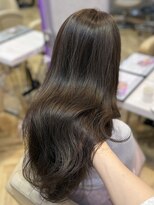 ロンド フィーユ(Lond fille)&nbsp;ブリーチなし/髪質改善/大人ガーリー/グレーブラウン/前髪/銀座