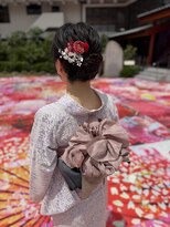 道後着物&nbsp;簡単ヘアセット