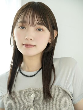 リトル 広島並木通り(little) 暗髪ストレート×顔まわりレイヤーロング