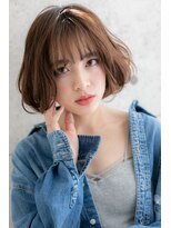 ミック 日暮里店(miq)&nbsp;Aラインで小顔見せ＊くせ毛風カールラブカジュアルエアリーボブ