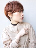 オレンジベージュ_耳かけウェーブパーマフォギーベージュ_46715