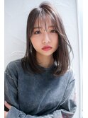 ANGELICA シースルーバング モカグレージュ フロントレイヤー