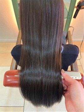 イコール 船橋(equal) 【髪質改善】オリーブグレージュストレート×oggiottoTR