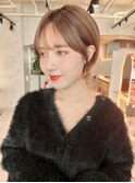 シースルーショート×ピンクアッシュ
