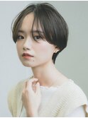 ショートボブ/ミニボブ/外ハネ/白髪ぼかし/ハイライト/表参道