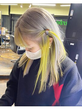 ガルボ ヘアー(garbo hair) #ハイトーン#デザインカラー#10代#20代#高知
