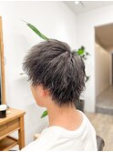 【メンズ★大名】スパイキーショート×ブリーチ×グレージュ
