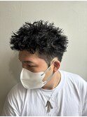 スパイキーショートツイストパーマメンズカット