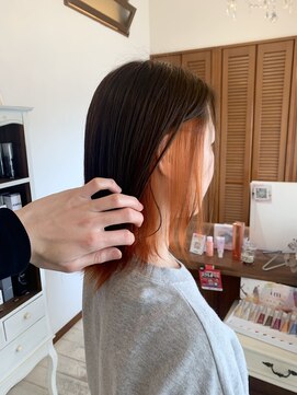 セットアップ 岡山北長瀬店(SET-UP) インナーカラー/インナーカラーオレンジ/イヤリングカラー/美髪