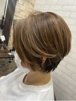 アトリエナガノ(atelier nagano) ショートボブ/ニュアンスカラー/センターパート/ブルージュ