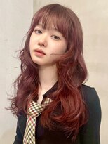 フェブミエル(fev miel)&nbsp;巻き髪レイヤー×ダークレッド