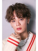 【シャドウパーマ×ハーフアップバング】で無造作な印象UP！【溝の口/メンズカット/メンズパーマ】