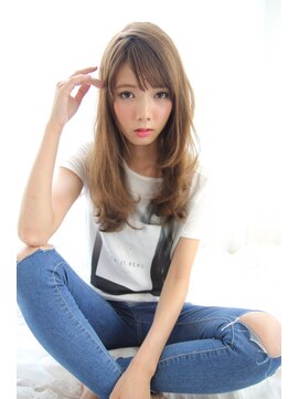 ヘアデザイン ラポール 茨木店(hair design Rapport) うぶバングでノームコアな大人かわいいナチュラルロング