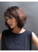 ラフで色っぽいワイルドアップバング!大人の3Dカラー