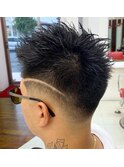 ワイルドな男のフェードスタイル