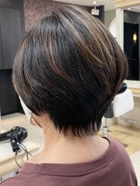 ヘアークリアー 春日部 大人可愛い前下がりショート/首元スッキリ清潔感up/30代40代50代