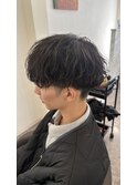 波巻きパーマ