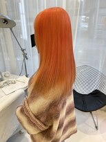 ハイブ 金沢(Hive)&nbsp;ブリーチハイトーンペールオレンジツヤカラーミディアムレイヤー