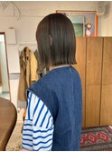ボブ/切りっぱなし/レイヤーカット/オリーブベージュ/立川3