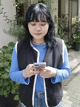 パークレーン アイス イヴェン(park lane ICI yeven) ネイビー　ブルーブラック　パーマ　/akari