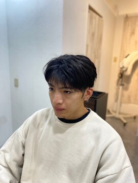 ソイクフ 四条大宮店(SOY-KUFU) 20代30代40代◎似合わせカットブルーブラックフェザーパーマ