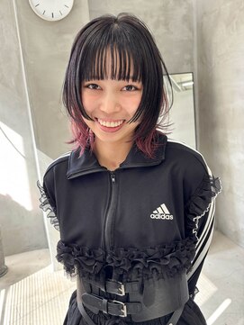 テトヘアー(teto hair) ウルフカット レイヤーカット インナーカラー ブリーチ