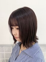 マアム ジー 明大前店(ma'am Zee) 切りっぱなしボブ×ニュートラルブラウン