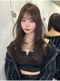 ミニウルフレイヤーカット顔周り前髪韓国ミディアムロング/池袋