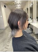 ウルフカット インナーカラー シルバーインナー 髪質改善 奈良