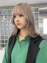 ミルクティーベージュダブルカラーハイトーンカラーレイヤー韓国