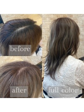 ヴィアスヘアー(vias hair) 【白髪活かし】透明感◎明るめグレージュ