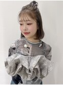 デザインカラーハイトーン前髪レイヤーカットイメチェン10代20代