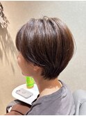 ショコラブラウン/マッシュショート／丸みショート／髪質改善
