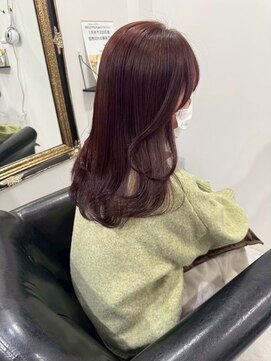 ♪ピンクラベンダー_ピンクブラウン_レイヤーカット